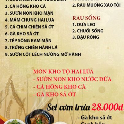 CƠM TRƯA NGÀY 20-03-2025