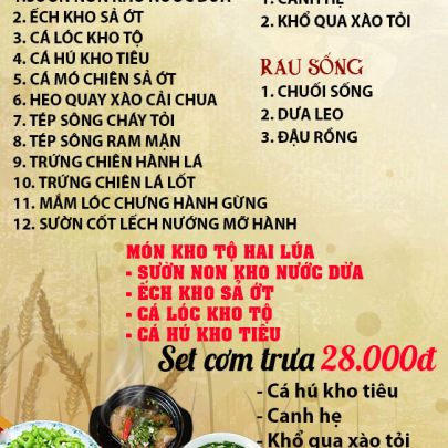 CƠM TRƯA NGÀY 05-04-2024