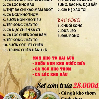 CƠM TRƯA NGÀY 18-01-2024