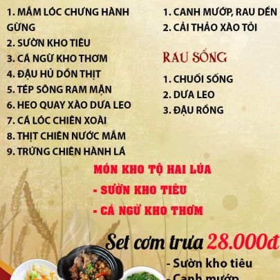 CƠM TRƯA NGÀY 06-09-2023
