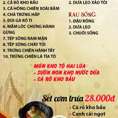 CƠM TRƯA NGÀY 27-11-2024