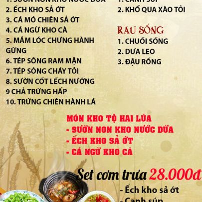 CƠM TRƯA NGÀY 24-01-2024