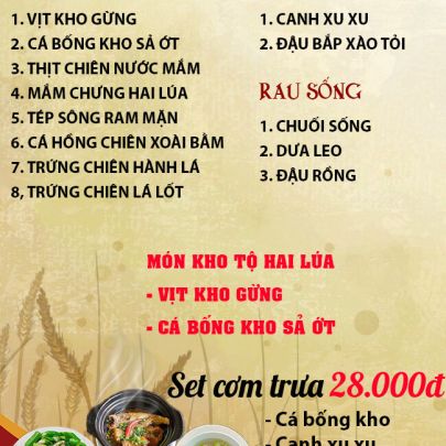 CƠM TRƯA NGÀY 03-08-2023