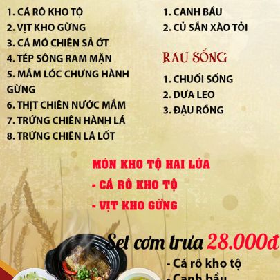 CƠM TRƯA NGÀY 24-07-2023