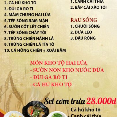 CƠM TRƯA NGÀY 07-03-2024