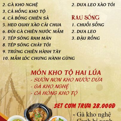 CƠM TRƯA NGÀY 04-10-2024