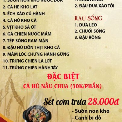 CƠM TRƯA NGÀY 27-08-2025