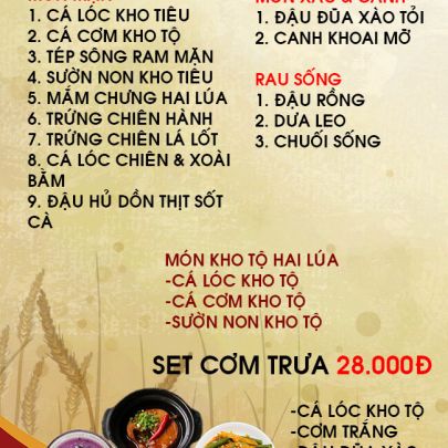 CƠM TRƯA NGÀY 20-09-2022