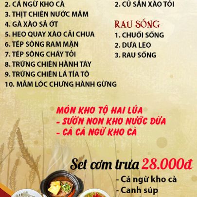 CƠM TRƯA NGÀY 04-11-2024