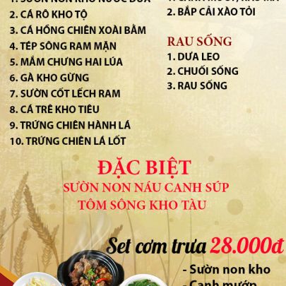 CƠM TRƯA NGÀY 20-11-2025