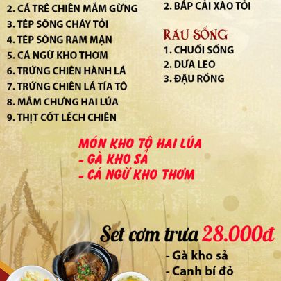 CƠM TRƯA NGÀY 27-06-2024