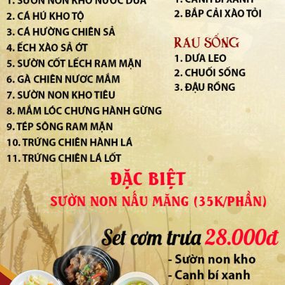 CƠM TRƯA NGÀY 15-08-2025