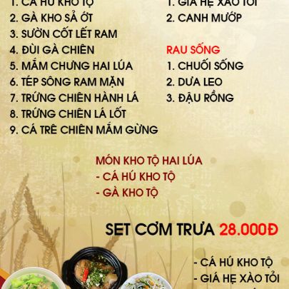CƠM TRƯA NGÀY 01-12-2022