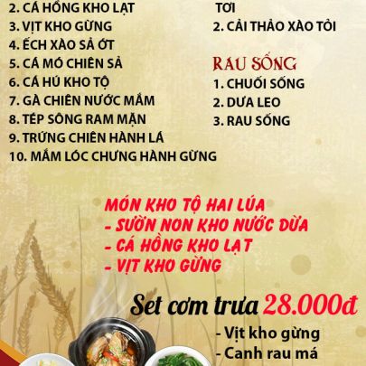 CƠM TRƯA NGÀY 15-11-2024