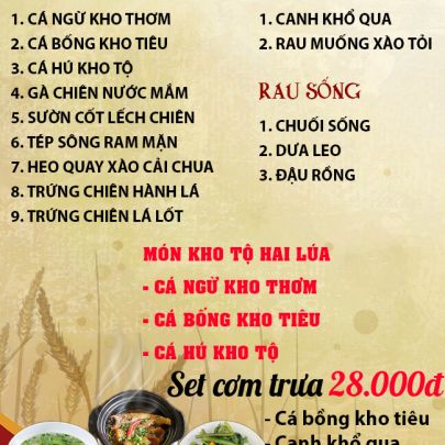 CƠM TRƯA NGÀY 25-08-2023
