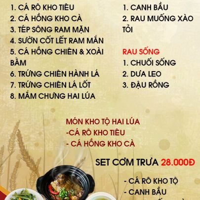 CƠM TRƯA NGÀY 29-12-2022