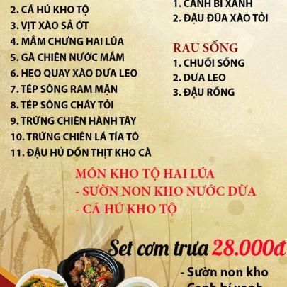 CƠM TRƯA NGÀY 05-12-2024