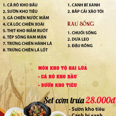 CƠM TRƯA NGÀY 18-07-2023
