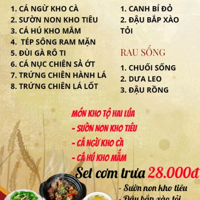 CƠM TRƯA NGÀY 14-07-2023