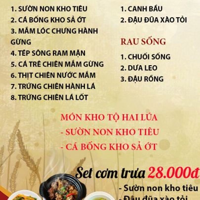 CƠM TRƯA NGÀY 22-09-2023