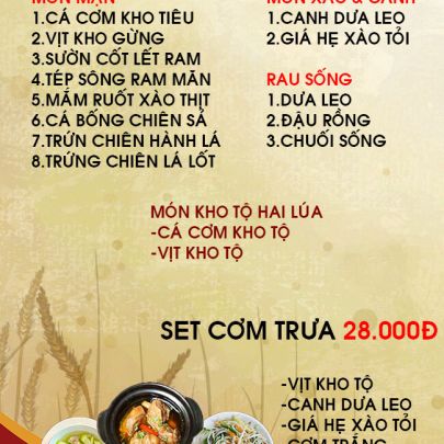 CƠM TRƯA NGÀY 06-10-2022