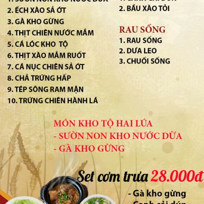 CƠM TRƯA NGÀY 17-12-2024