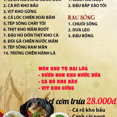 CƠM TRƯA NGÀY 30-01-2024