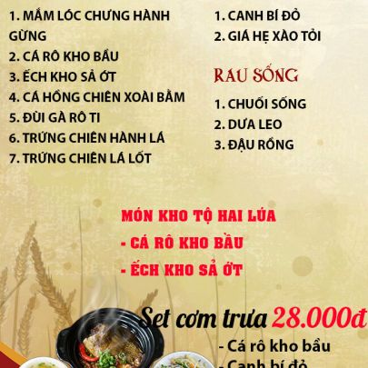 CƠM TRƯA NGÀY 24-08-2023