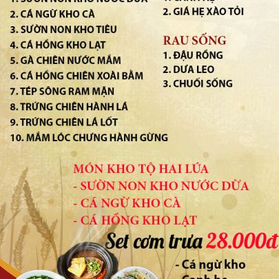 CƠM TRƯA NGÀY 23-12-2024