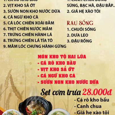 CƠM TRƯA NGÀY 06-03-2024