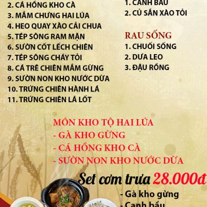 CƠM TRƯA NGÀY 28-12-2023