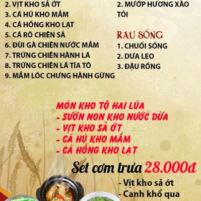 CƠM TRƯA NGÀY 10-05-2024
