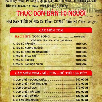 TÔM VÀ CƠM, MÌ, BÚN, HỦ TIẾU