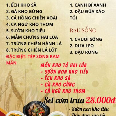 CƠM TRƯA NGÀY 23-02-2023