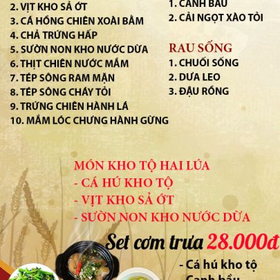 CƠM TRƯA NGÀY 20-12-2023