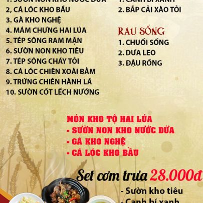 CƠM TRƯA NGÀY 10-01-2024