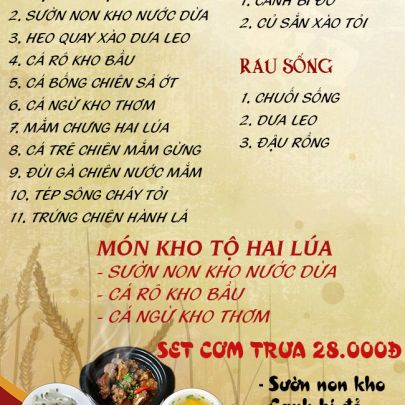CƠM TRƯA NGÀY 16-04-2024