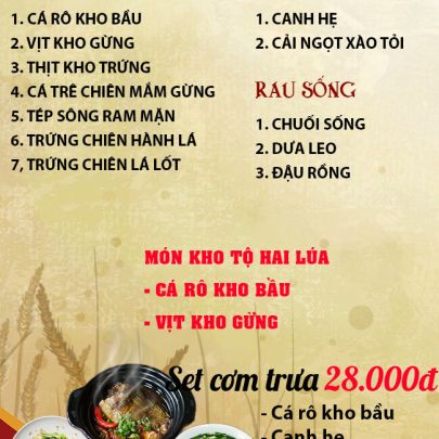 CƠM TRƯA NGÀY 18-08-2023