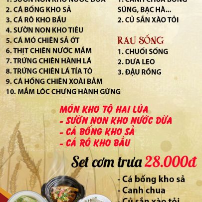 CƠM TRƯA NGÀY 24-04-2024