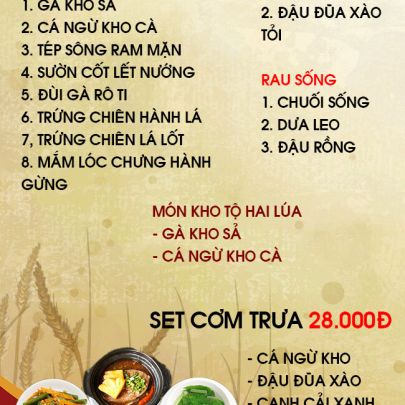 CƠM TRƯA NGÀY 23-12-2022