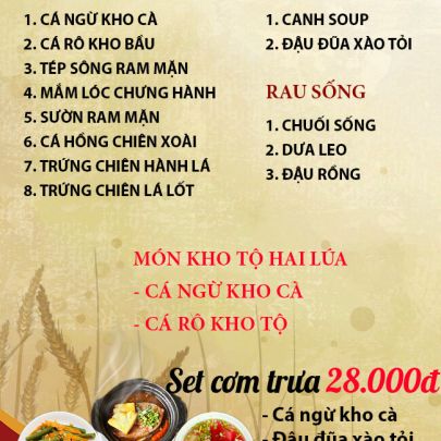 CƠM TRƯA NGÀY 15-05-2023
