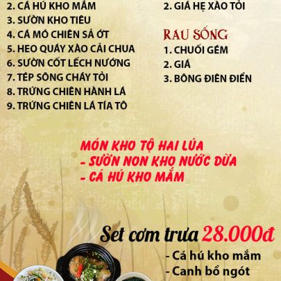 CƠM TRƯA NGÀY 20-09-2024
