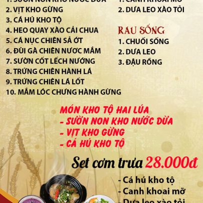 CƠM TRƯA NGÀY 19-04-2024