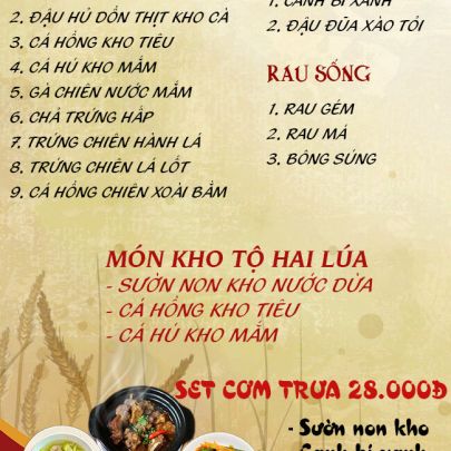 CƠM TRƯA NGÀY 25-04-2024