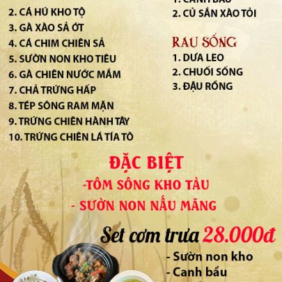 CƠM TRƯA NGÀY 24-12-2025
