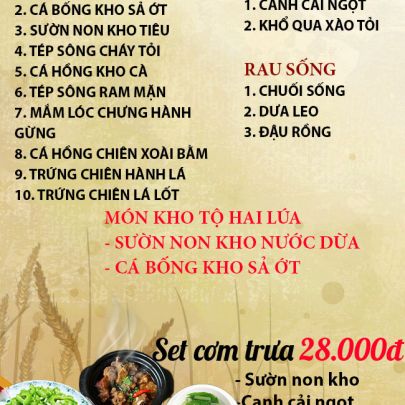 CƠM TRƯA NGÀY 19-01-2024