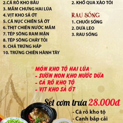 CƠM TRƯA NGÀY 31-10-2024