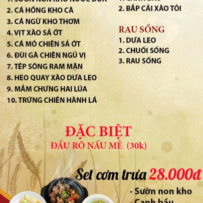 CƠM TRƯA NGÀY 25-09-2025