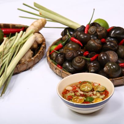 Ốc Bươu luộc