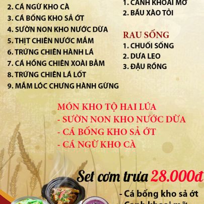 CƠM TRƯA NGÀY 08-05-2024